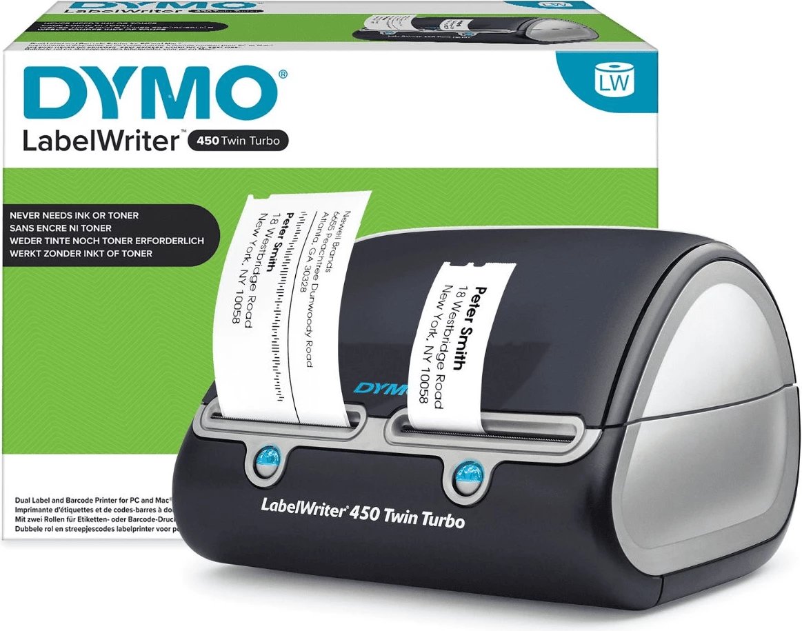 Printer etiketash, Dymo, LabelWriter 450 Twin Turbo (LW450TT) S0838870, me dy rula, i zi