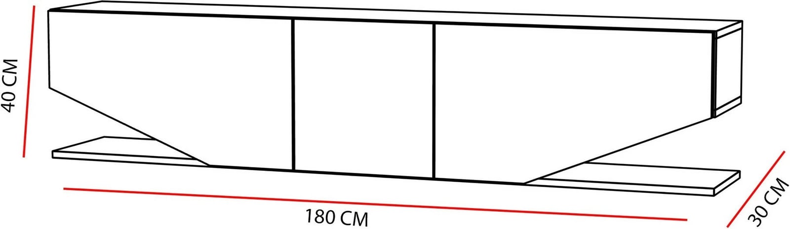 Komodë TV Hanah Home, Inci, e bardhë