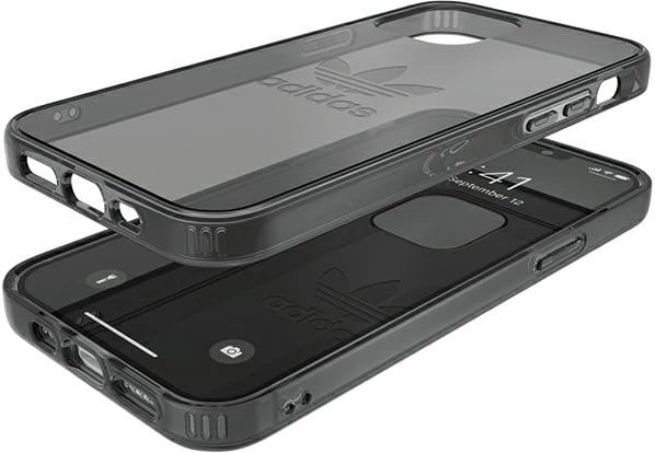 Mbështjellës Adidas OR Protective Clear Case për iPhone 12 / iPhone 12 Pro, i tejdukshëm, i zi