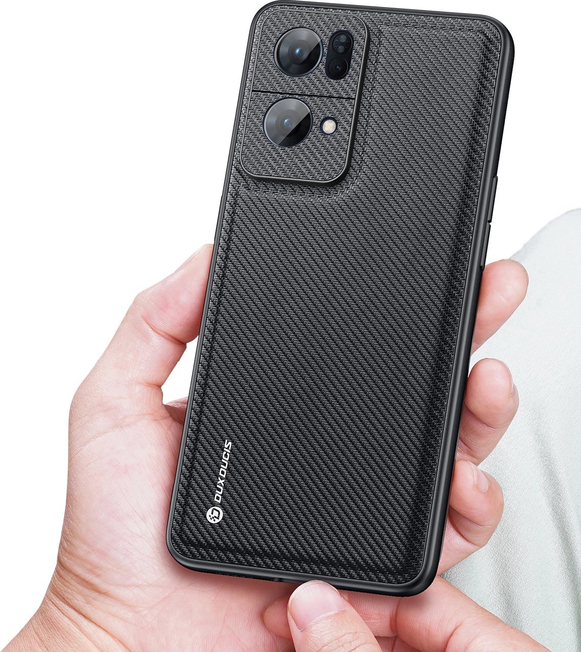Mbështjellës Dux Ducis Fino për Oppo Reno 7 Pro 5G, najlon, i zi