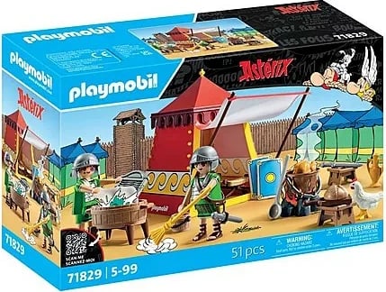 Set lodrash Playmobil Asterix 71829, tendë legjionari me 51 pjesë, shumëngjyrëshe