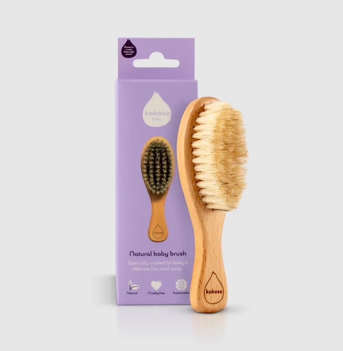 Furçë natyrale për fëmijë Kokoso Natural Baby Hairbrush