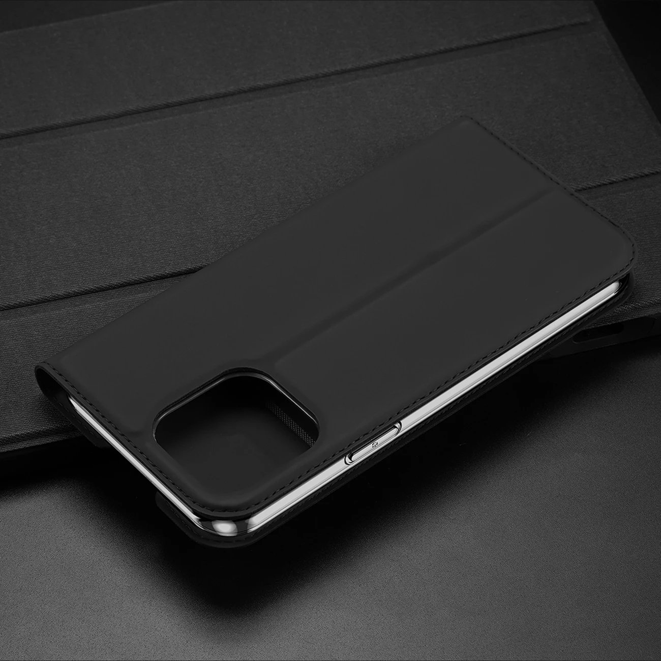 Mbështjellës Dux Ducis Skin Pro për iPhone 14 Pro Max, me kapak, i zi Mbështjellës Dux Ducis Skin Pro për iPhone 14 Pro Max, me kapak, i zi