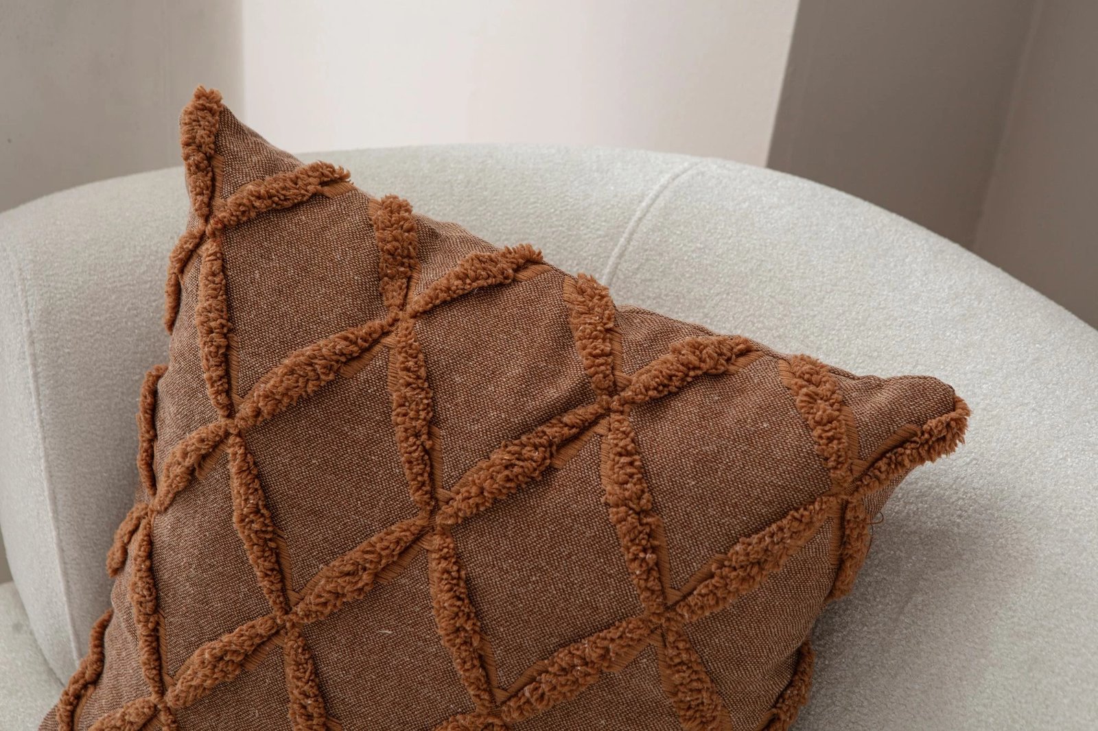 Jastëkëmbulesë dekorative, ngjyrë kafe, Evila Originals, 43x43cm