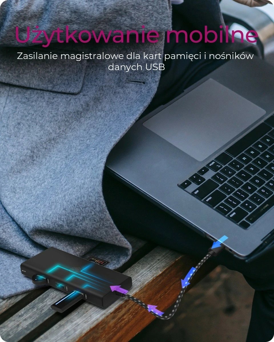 Docking station IcyBox IB-DK4011-CPD, 9-në-1, HDMI, DP, USB Type-C, e zezë