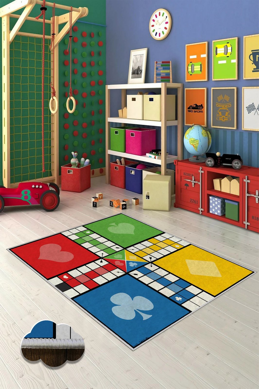 Qilim shumëngjyrësh për fëmijë, Conceptum Hypnose, WOOKECE072, 50x80cm