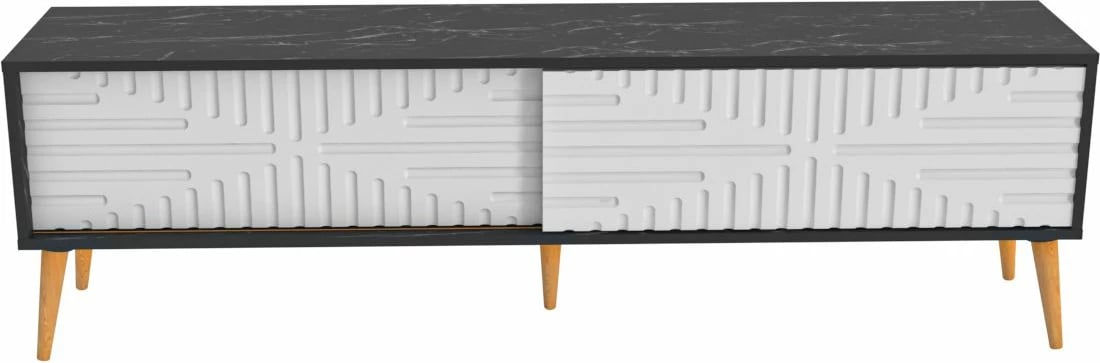 Komodë TV Skye Decor, ngjyrë e zezë dhe e bardhë