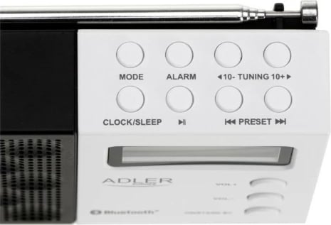 Radio digjitale Adler AD1908 me Bluetooth, USB/SD, e zezë/bardhë Radio digjitale Adler AD1908 me Bluetooth, USB/SD, e zezë/bardhë