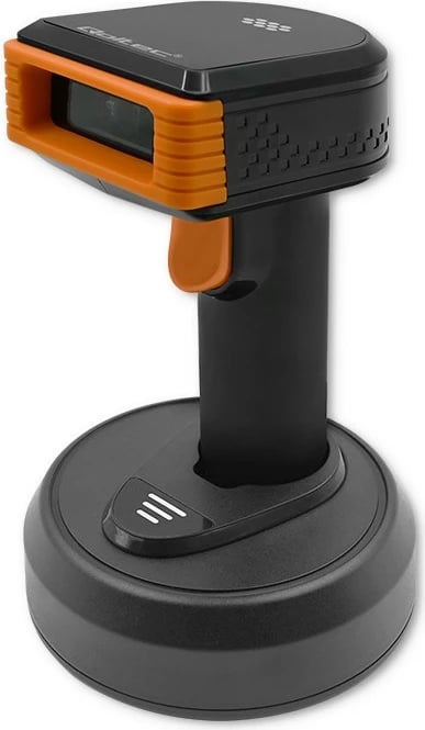 Lexues barkodash Qoltec 50878 me stacion dokimi, 1D/2D, i zi/portokalli