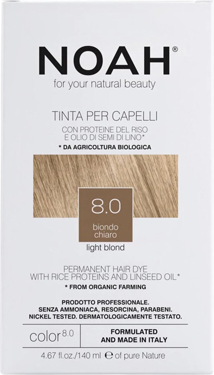 Ngjyrë për flokë NOAH 8.0 light blonde unisex 140ml