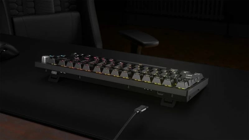 Tastierë gaming Corsair K65 Plus TKL, e zezë