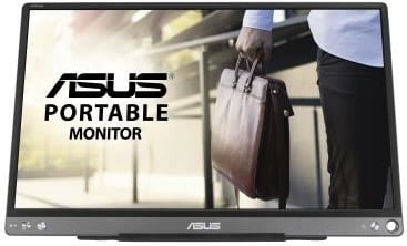 Monitor portativ, ASUS ZenScreen MB16ACE (90LM0381-B04170), 15.6" Full HD IPS, USB-C/USB-A, Eye-Care, blu/gri