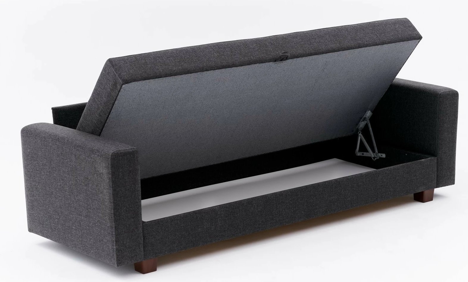 Divan-krevat treshe, Atelier del Sofa, Aly, ngjyrë antracit