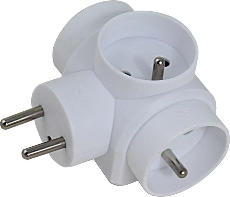 Shpërndarës elektrik Esperanza ELK302W, 3 dalje, i bardhë