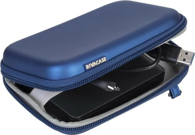 Çantë hardshell RIVACASE Davos 2.5" për hard disk, blu