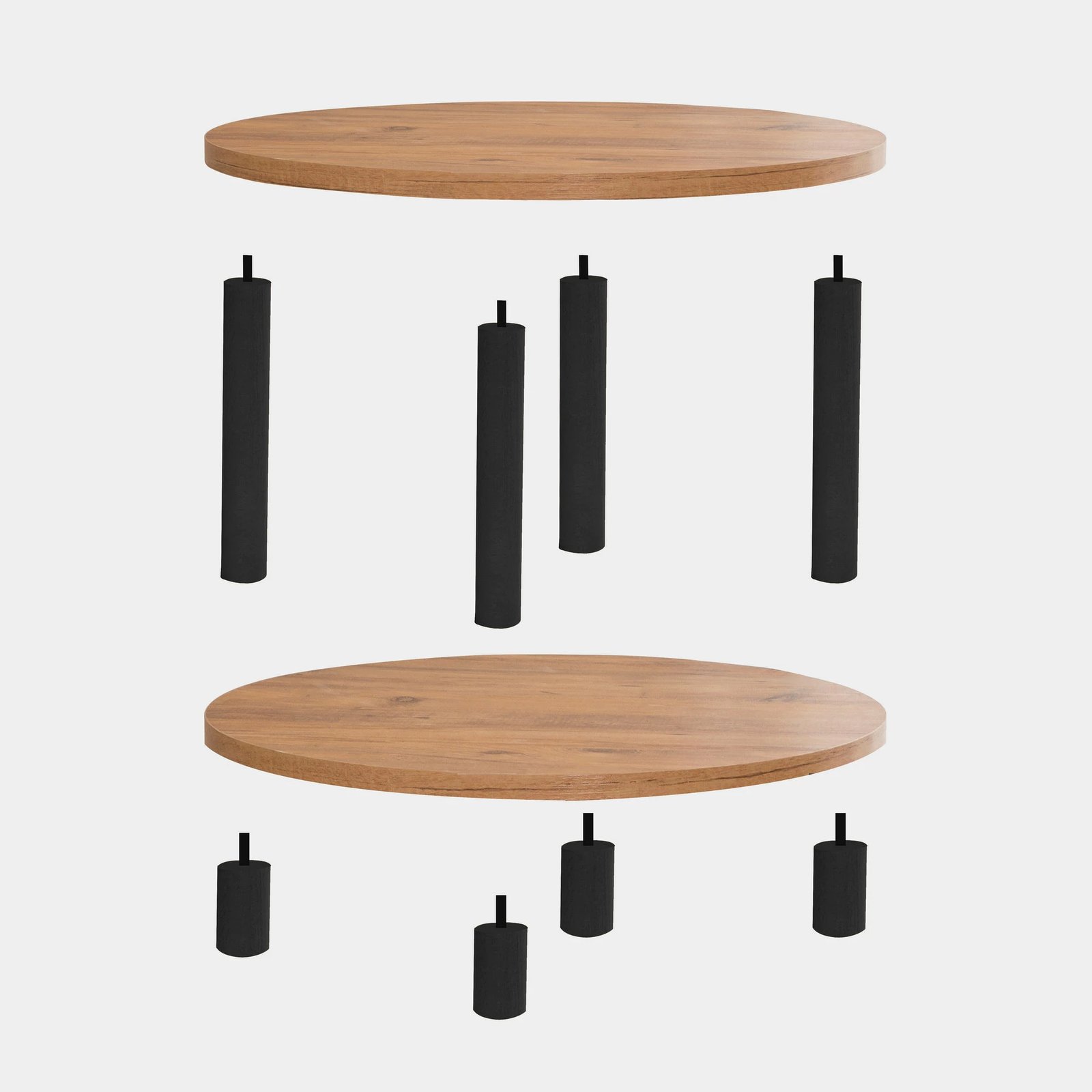 Tavolinë kafeje Hanah Home, Roby, e zezë dhe Atlantic Pine