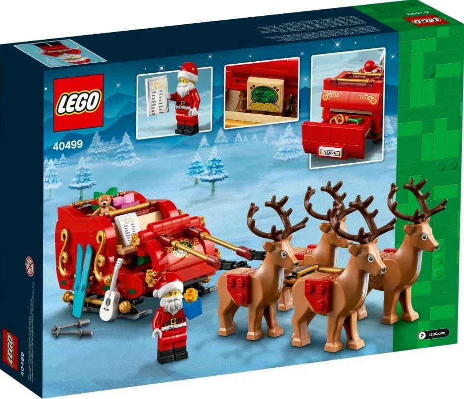 Set ndërtimi LEGO Santa's Sleigh 40499, 343 pjesë, plastikë
