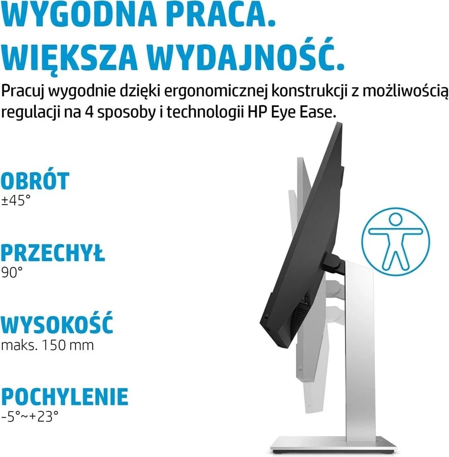 Monitor HP E24m G4 FHD USB-C për konferenca, 23.8", Argjendtë