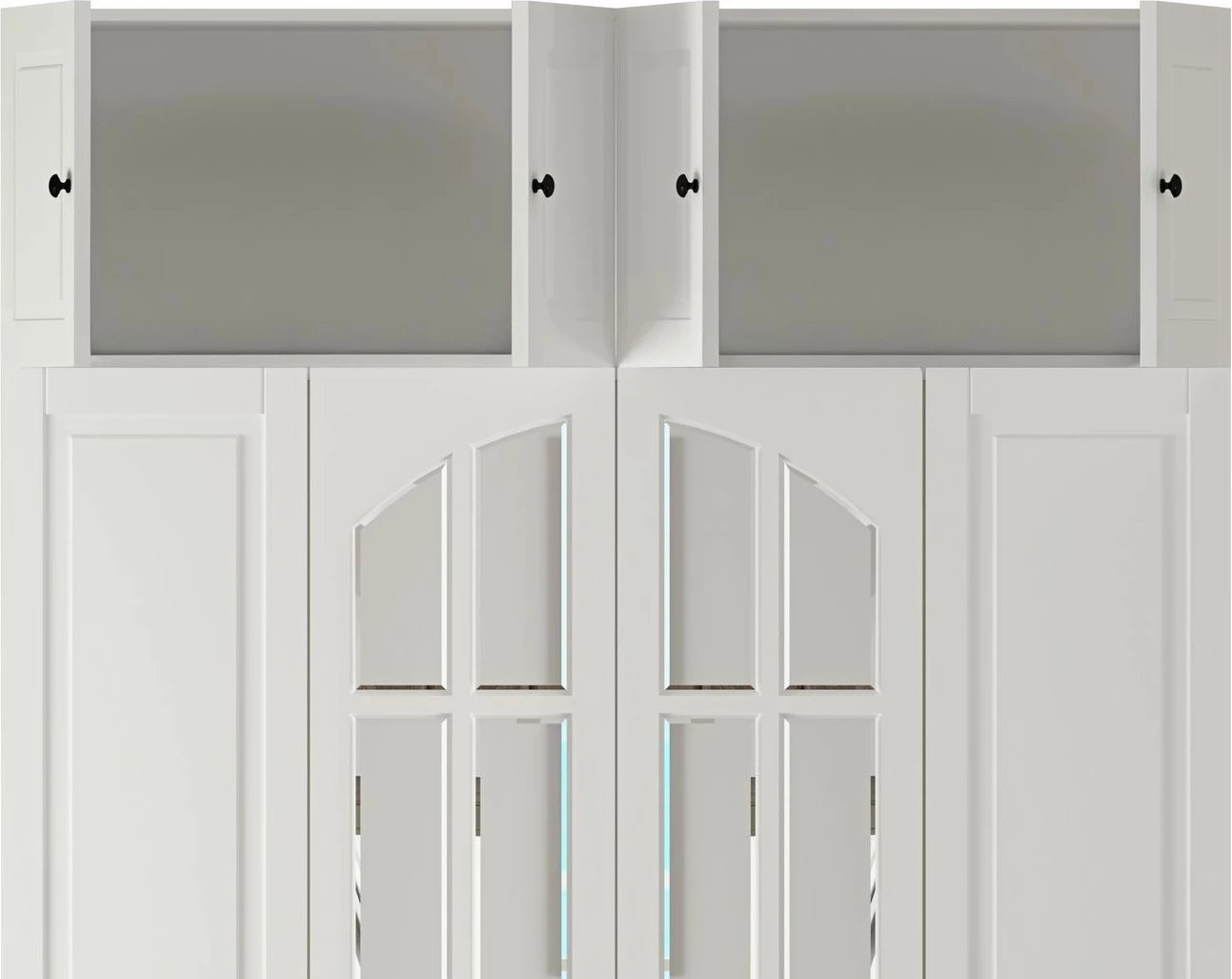 Dollap rrobash Skye Decor, ngjyrë e bardhë mat, RB-185-12