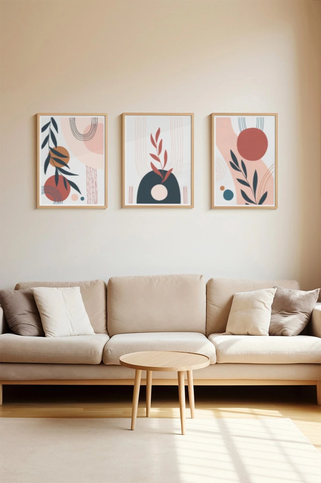 Pikturë dekorative me kornizë (3 copë), Wallity, 3Dartsohoset126