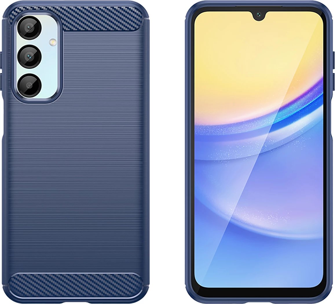 Mbështjellës Hurtel Carbon Case për Samsung Galaxy A16 / A16 5G, TPU, Zi