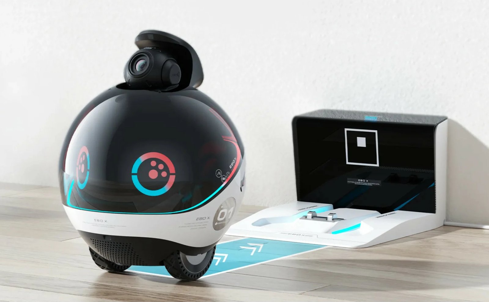 Robot shtëpiak Enabot EBO X, kamera 4K, Alexa, projektor, zi