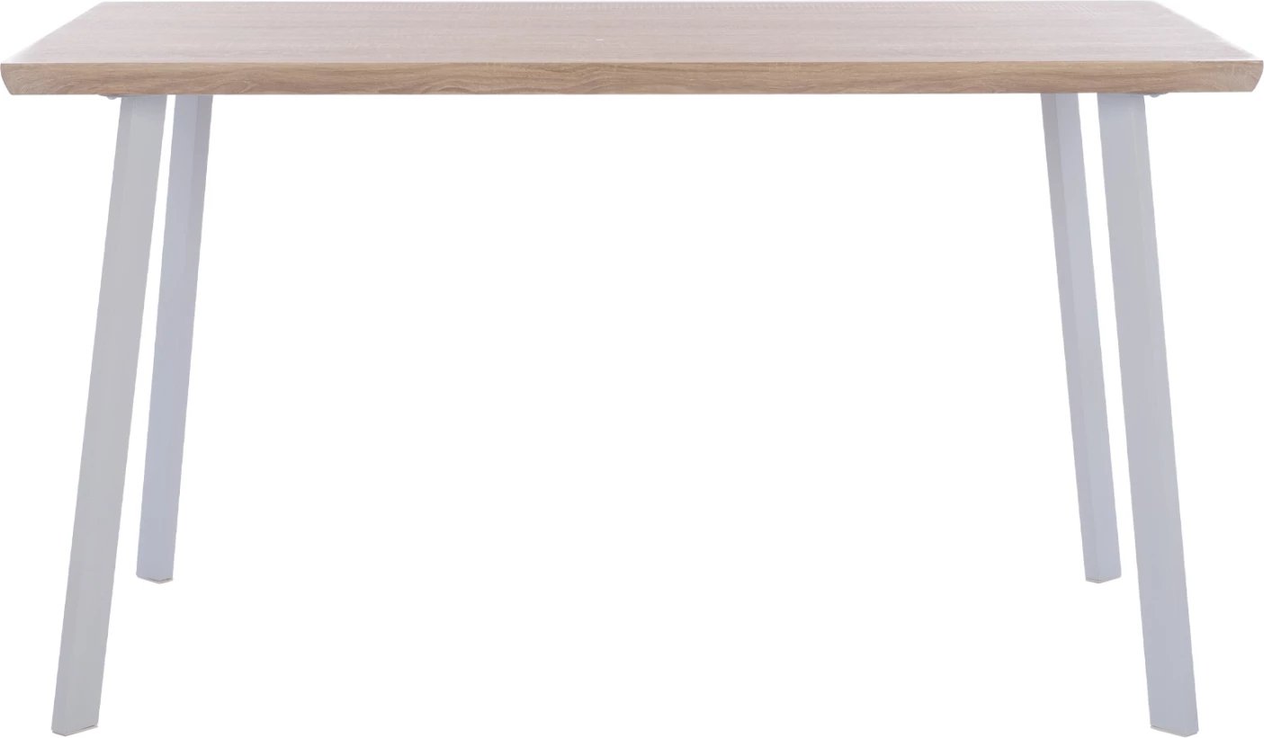 Tavolinë ngrënieje OFIRA, 140x80, ngjyrë sonama, këmbë të bardha, FH8374.02
