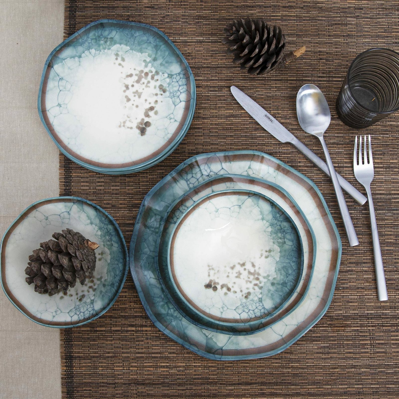 Set enësh për drekë (24 copë), Hermia, GBSNES24Y4R1341