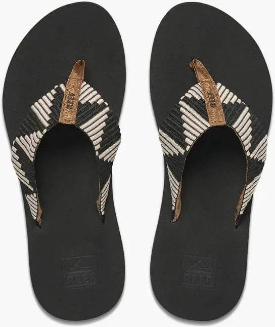 Flip-flops për femra Reef, bezhë/zeza