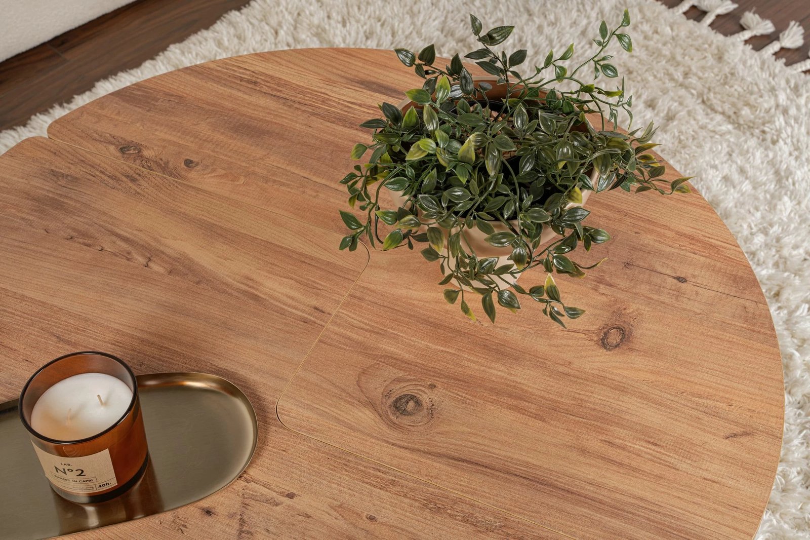 Tavolinë e ulët Nordure, Moira, ngjyrë Atlantic Pine