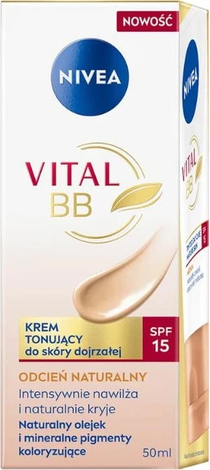 BB krem për fytyrë Nivea Vital BB Cream Toning SPF15 për femra 50ml