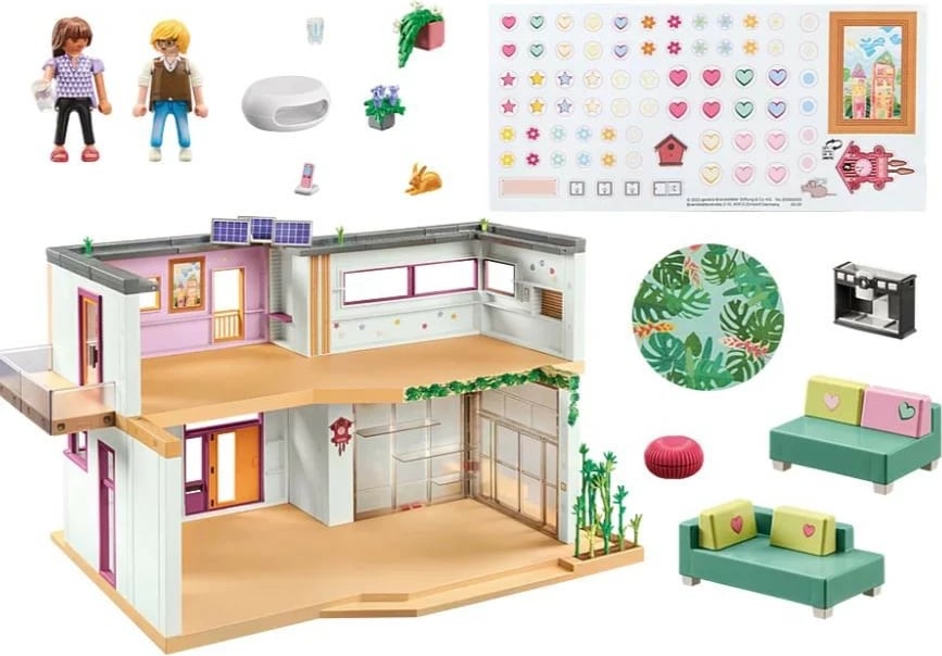 Set lodrash Playmobil 71607 Shtëpi me Kopsht Dimëror, 312 pjesë