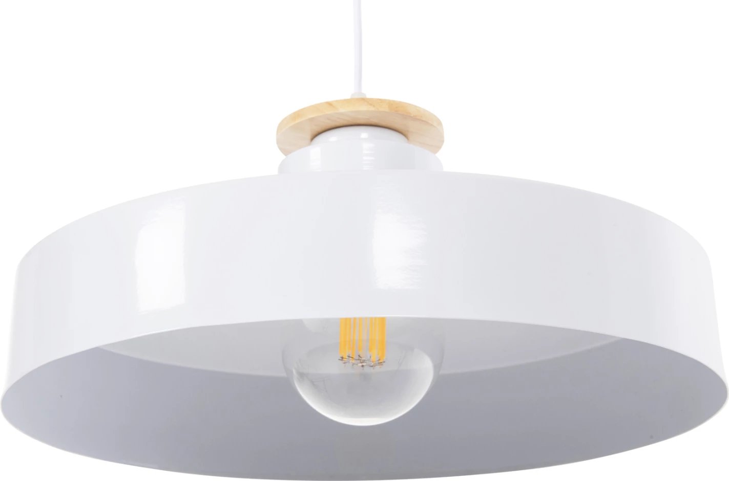 Llambë varëse për tavan, kapak metali i bardhë, FH4159.02, Φ40x116H cm