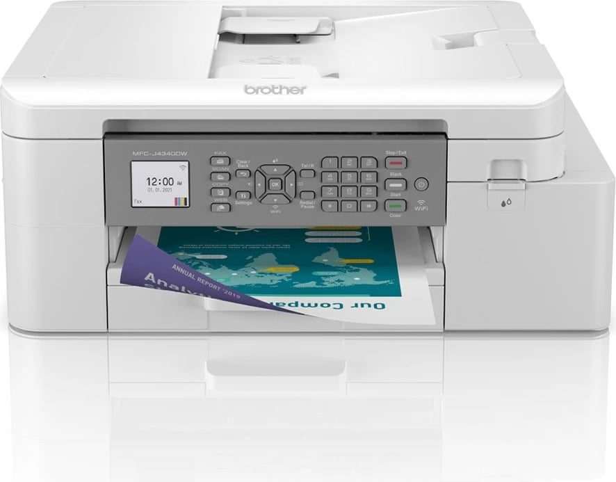 Printer Brother MFC-J4340DWERE1, Inkjet, Printim me ngjyra, 1200 x 4800 DPI, A4, Printim direkt, Bardhë