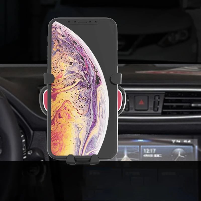 Mbajtës graviteti për celular Hurtel YC06, për ventilator të makinës, me aromatizues, argjend