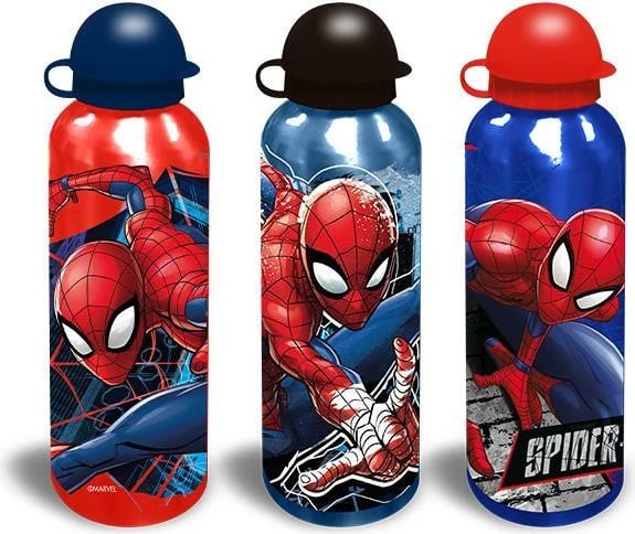 Shishe uji alumini EUROSWAN Spiderman 500ml, dizajne të ndryshme