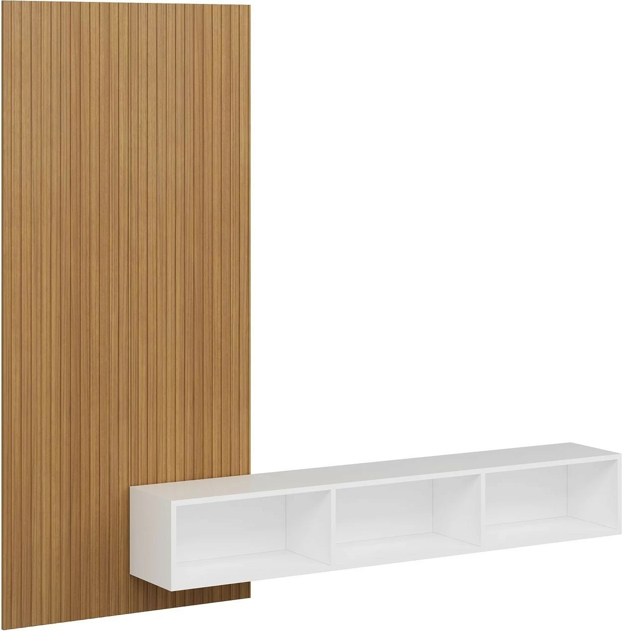 Komodë TV Skye Decor, Rigel, e bardhë dhe lis, 180x30x32 cm