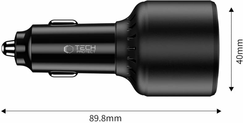 Karikues veture Tech-Protect CC04, 3 porta, 175W, i zi