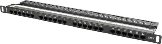 Panel patch Lanberg PPU6-0024-B, 0.5U