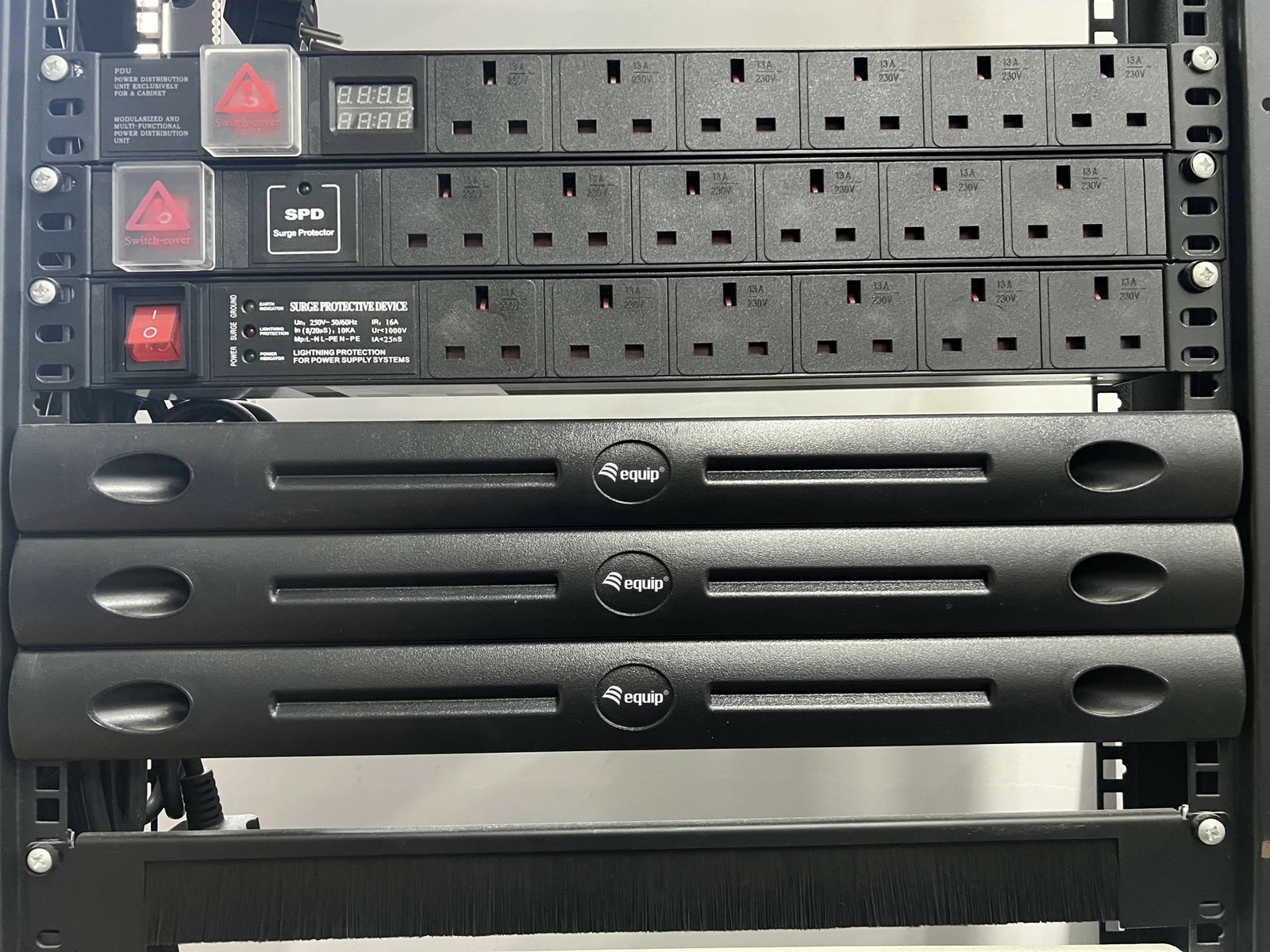Panel bosh 1U Equip 19", toolfree, i zi