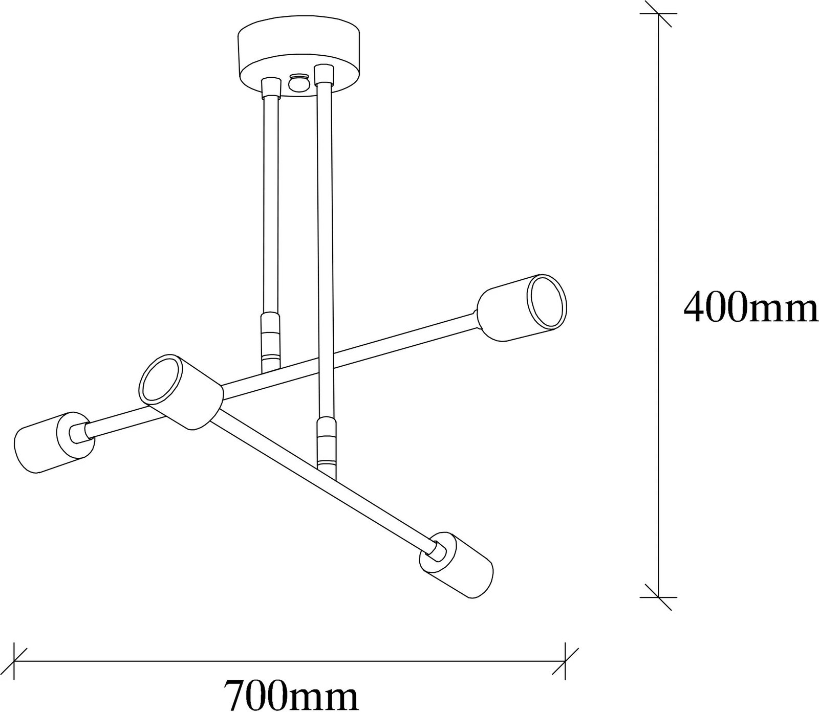 Llambadar Opviq, Flower - 161 - AV, ngjyrë e zezë, trup hekuri, 70x70cm, 4xE27 Llambadar Opviq, Flower - 161 - AV, ngjyrë e zezë, trup hekuri, 70x70cm, 4xE27