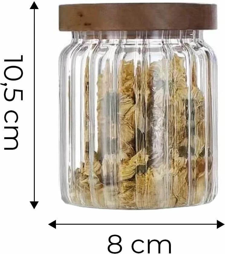 Set kavanozash prej qelqi (4 copë), Hermia Concept, MCH0011258