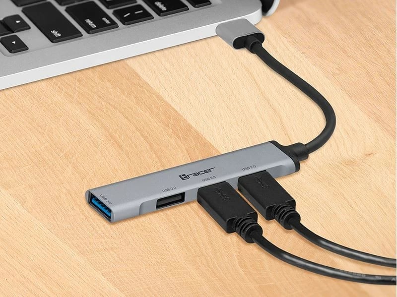 HUB USB Tracer H41, 4 porta, TRAPOD47000, argjendtë HUB USB Tracer H41, 4 porta, TRAPOD47000, argjendtë