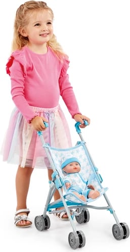 Cupcake Doll &amp; Stroller - Blue