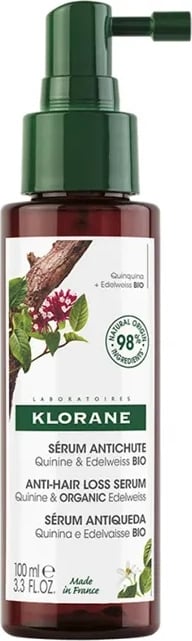 Serum kundër rënies së flokëve Klorane Quinine & Edelweiss Bio uniseks 100ml