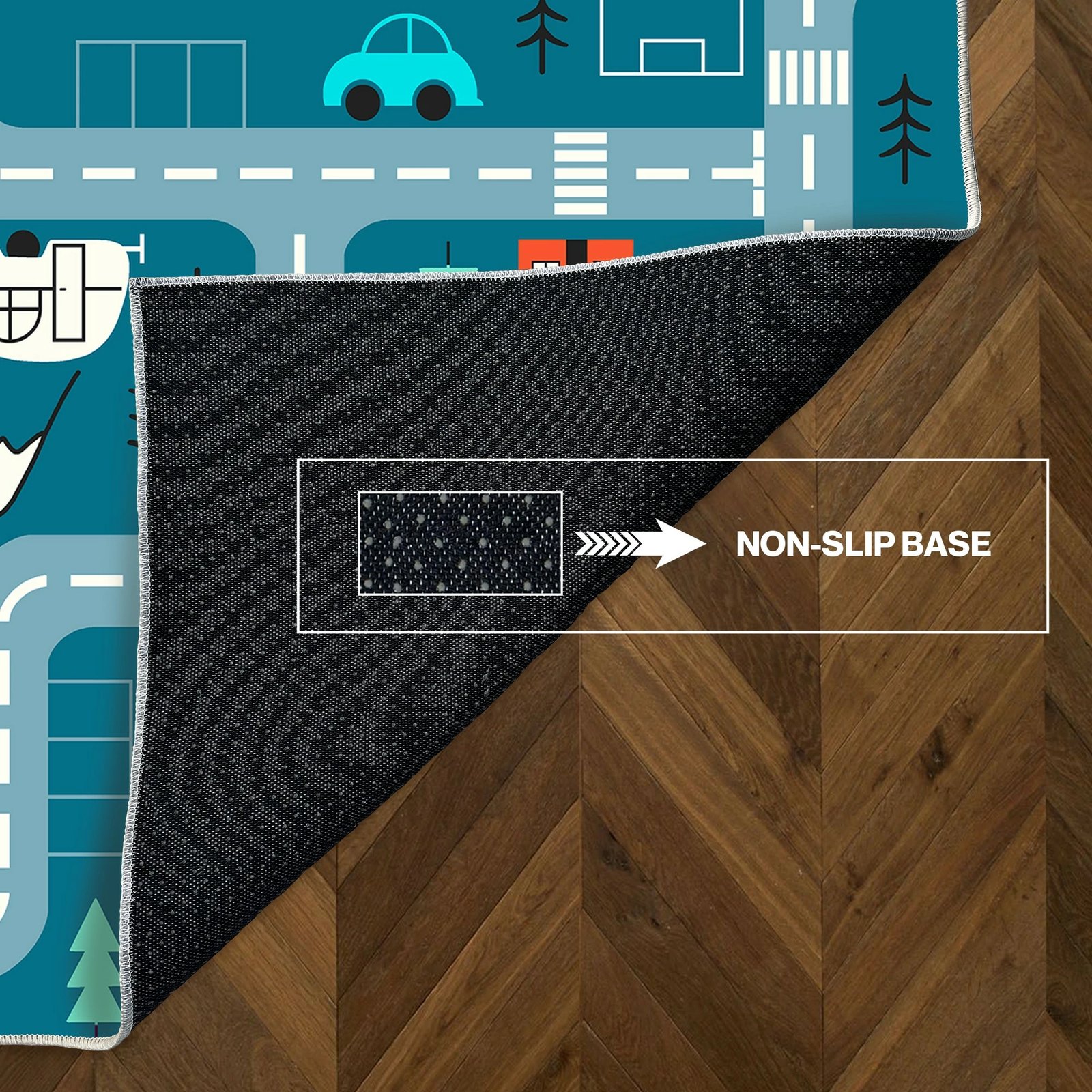 Qilim (140 x 220) Conceptum Hypnose, ELS582 - blu, kadife, shumëngjyrësh