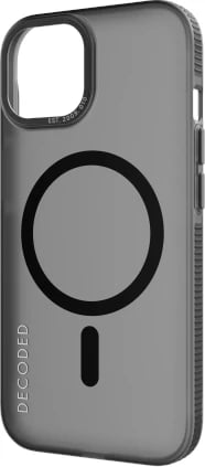 Mbështjellës Decoded Transparent Grip me MagSafe për iPhone 15, gri dhe zi