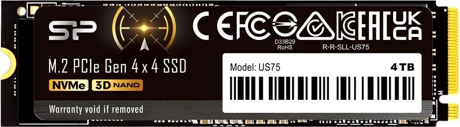 SSD Silicon Power US75, 4 TB, M.2, PCI Express 4.0, i zi