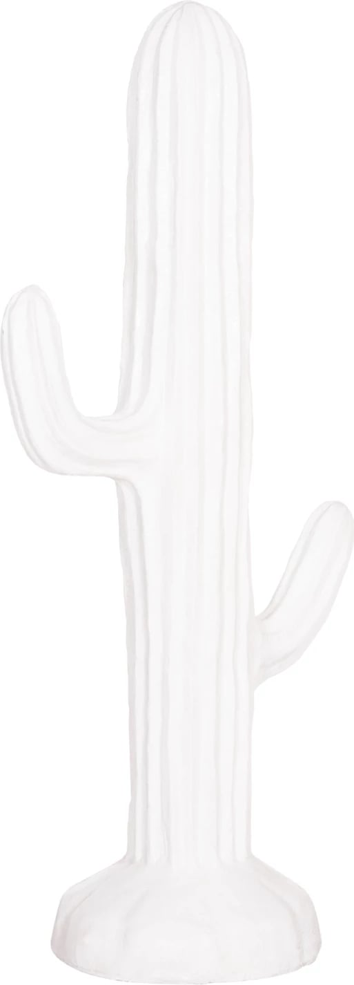 Kaktus dekorativ në dysheme, MDF, ngjyrë e bardhë, FH4386.02L, 63x37x150H cm