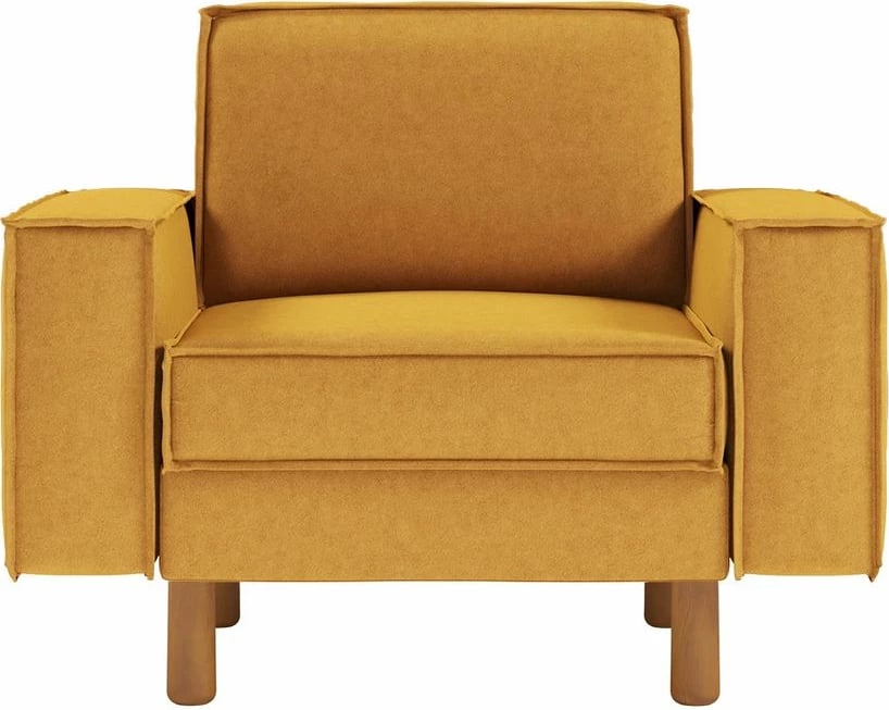 Karrige një vendëshe Atelier del Sofa, ngjyrë mustard dhe arre, Sparrow 1